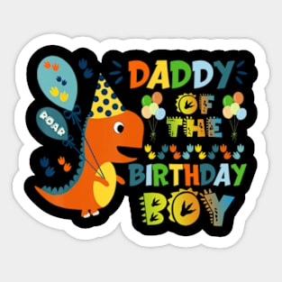 Daddy Of The Birthday Boy Dinosaur Sticker